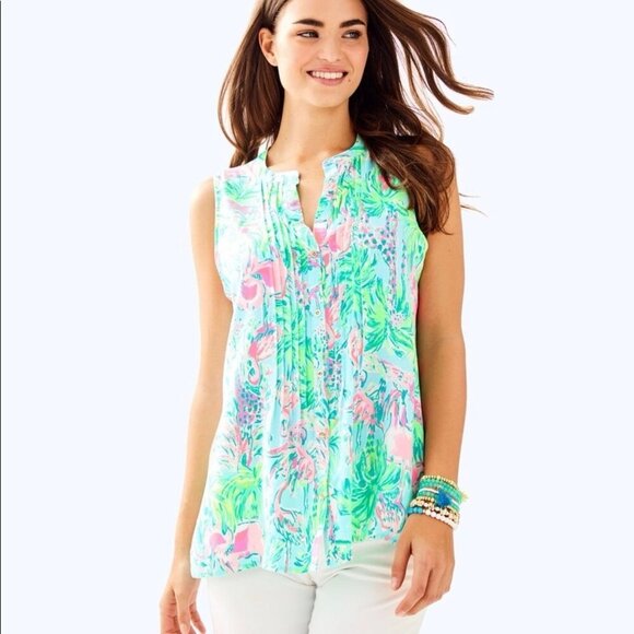Lilly Pulitzer Sarasota sleeveless top - Picture 1 of 8